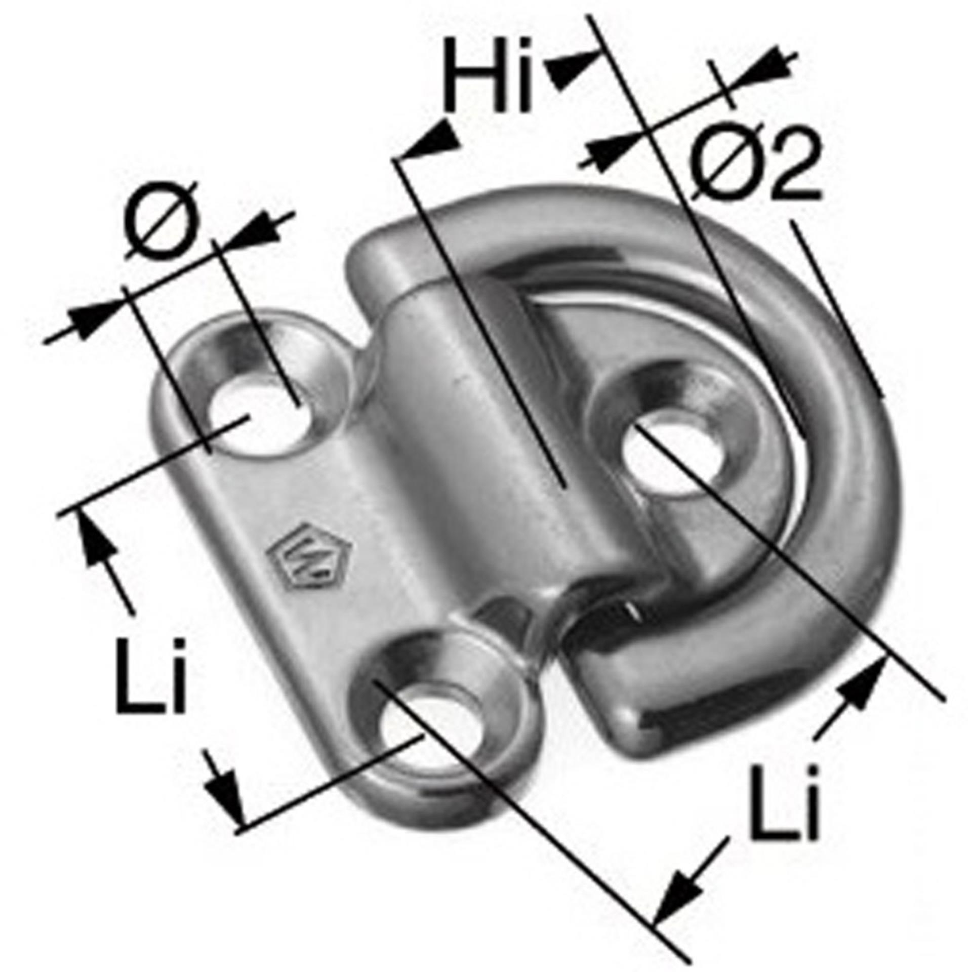 Wichard Fenderauge Edelstahl, 40 x 40 (6 mm) Wichard Fenderauge Edelstahl, 40 x 40 (6 mm)