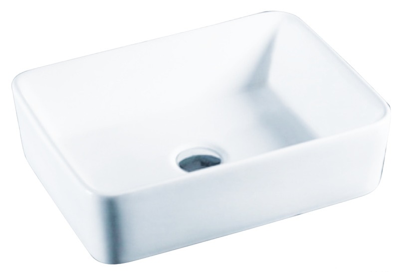 Osculati Rechteckbecken aus Porzellan, weiß (400 x 300 x Höhe 130 mm)