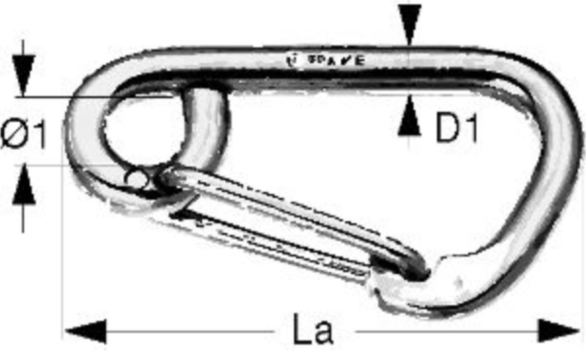 Wichard Karabiner 6 mm Asymetrisch