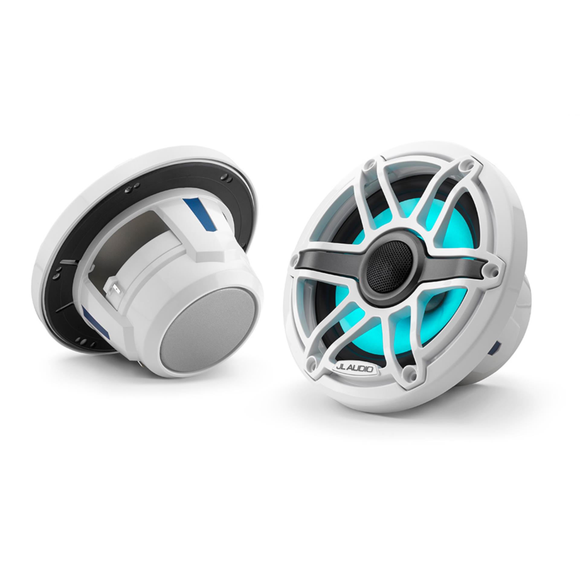 JL Audio JL M6 Lautsprecher 6,5" Sportgrill weiß mit LED, Paar