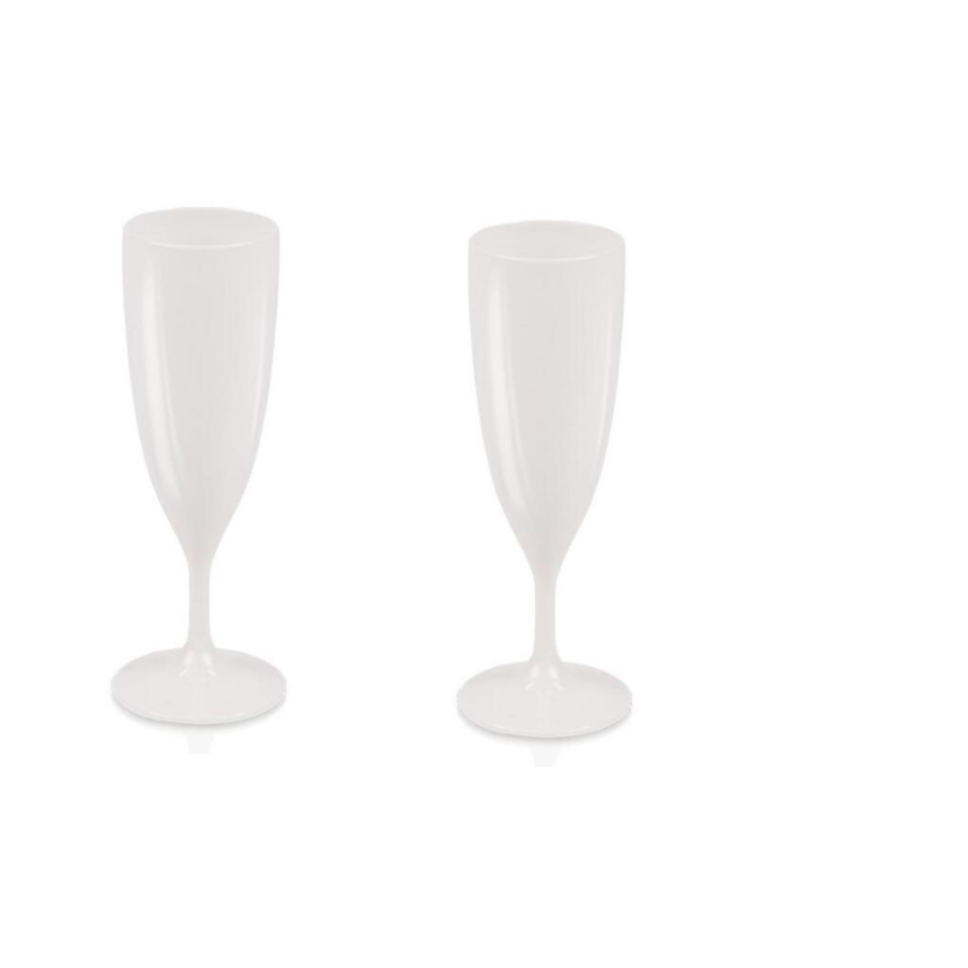 Champagnerglas 2er Set weiß 160ml