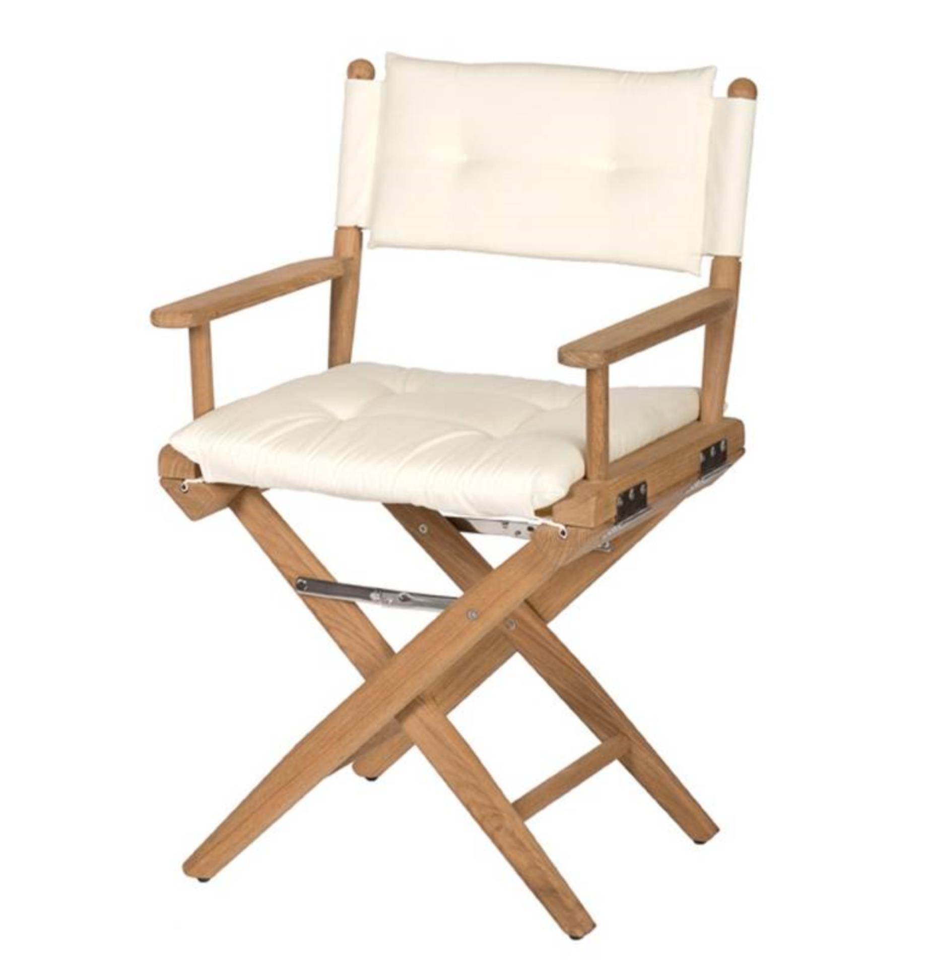 ARC Marine Teak Stuhl einfarbig, Sand ungeölt, Edelstahl Beschläge