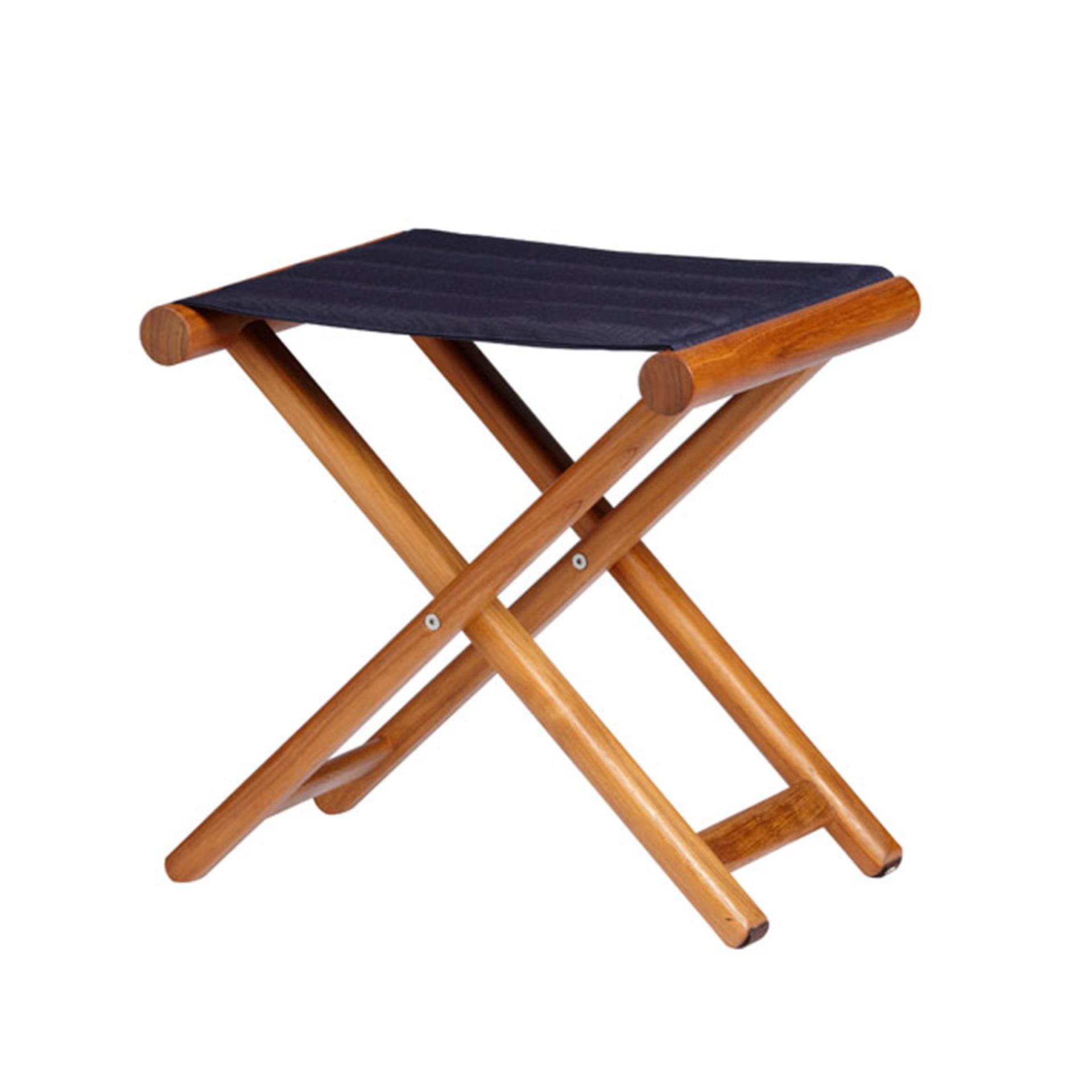 Marine Buisness Marine Bussines  Hocker Teak faltbar navy