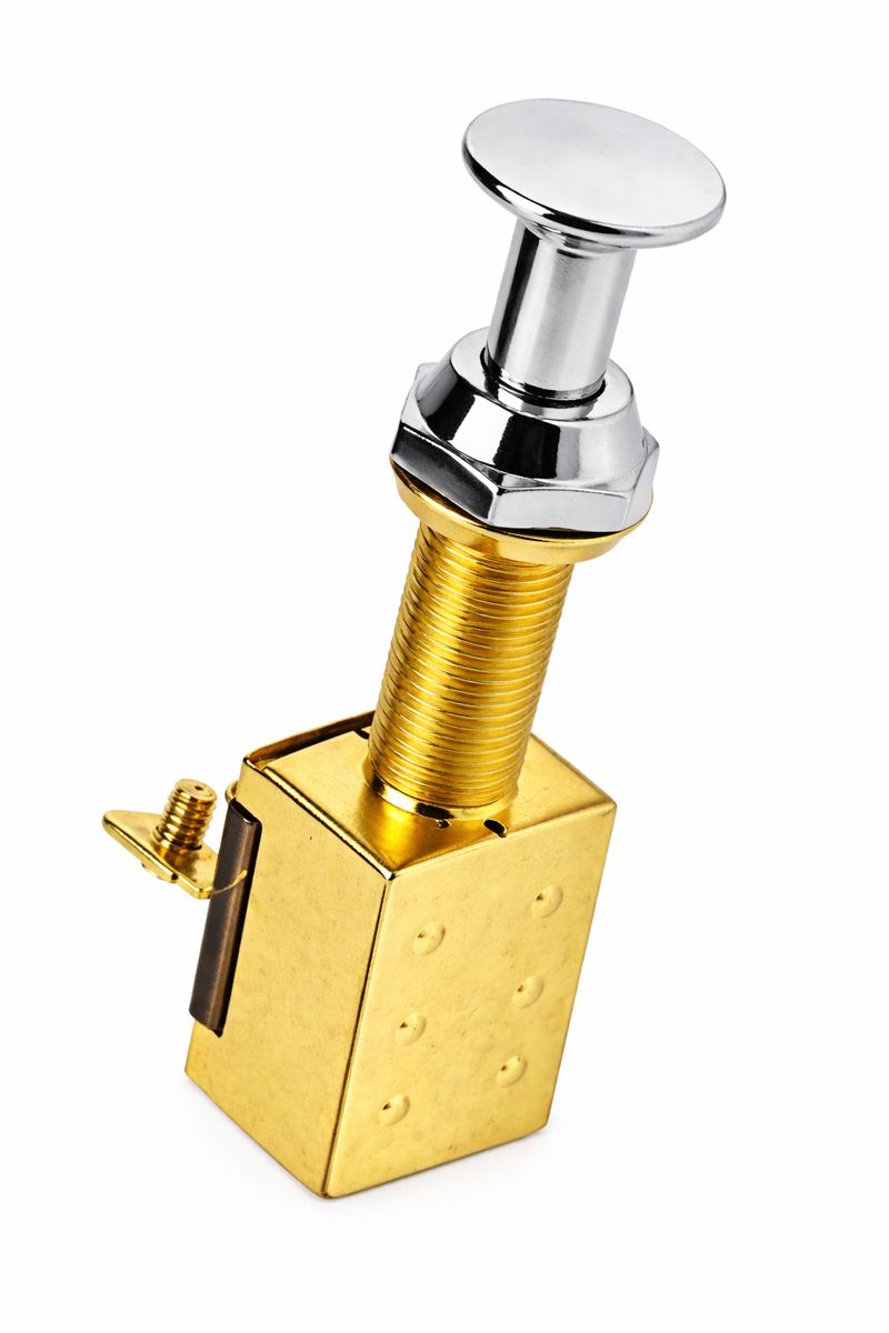 Osculati Messing 2-Position On - Off Druck- / Zugschalter, normale Ausführung