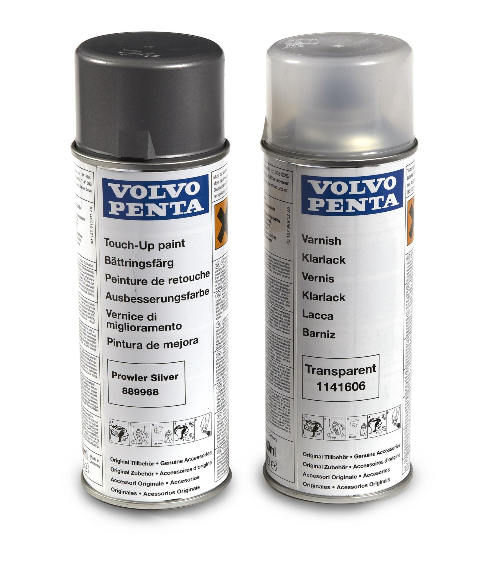 Volvo Penta Volvo Farbspray silber, DPH, DPR, SX-A & Klarlack 400 ml