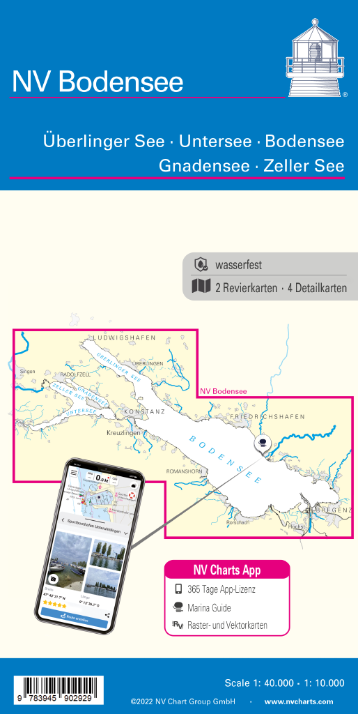 Nautischer Verlag NV Karte Bodensee Faltkarte