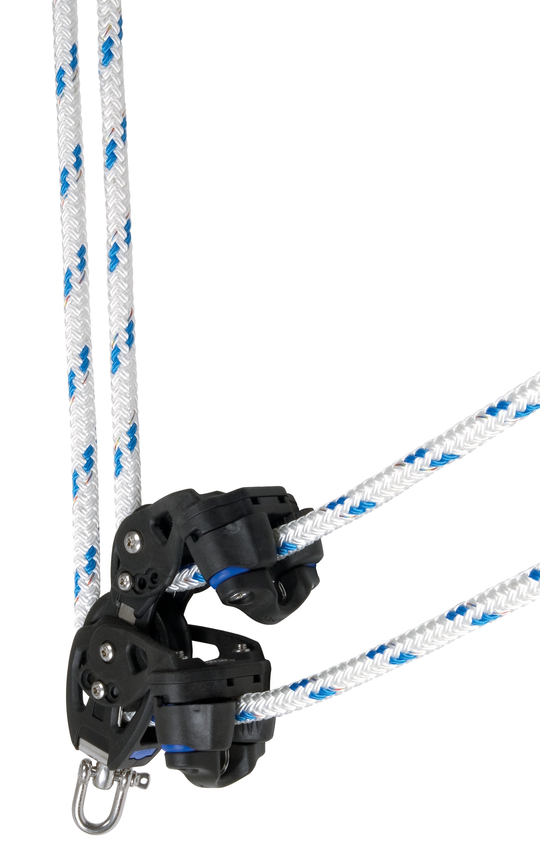 Selden Tandemblock mit 2-fach für Endlosleine für 10 mmØ