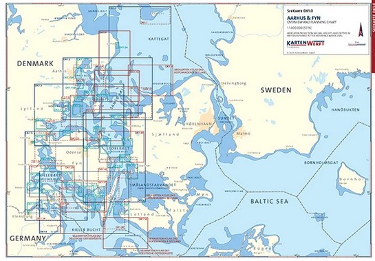 Kartenwerft Seekarten Box N, Seekarten Dänemark