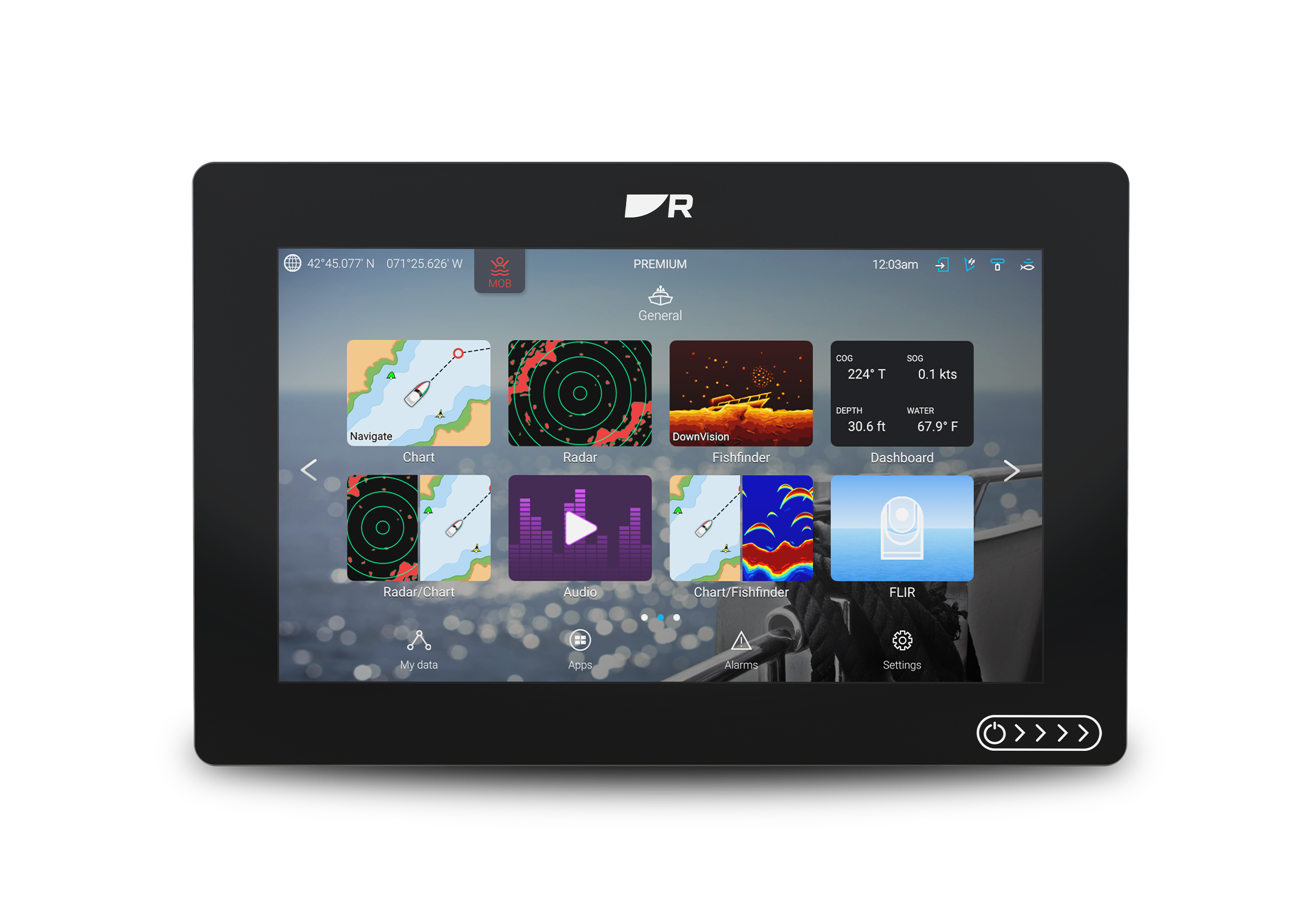 Raymarine Axiom 2, 12" Kartenplotter mit LightHouse Karte Nordeuropa