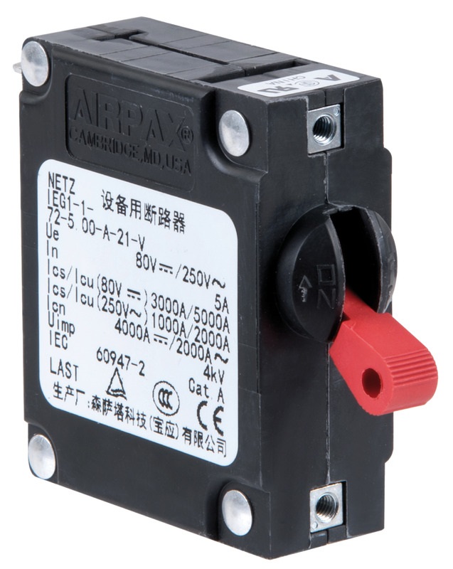 Airpax / Sensata Schutzschalter mit vorstehendem Hebel, 10 A