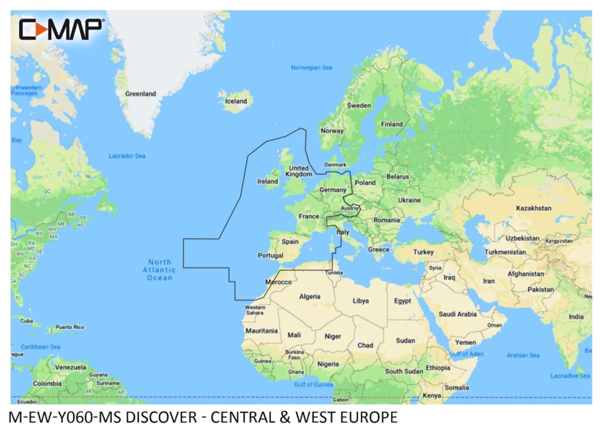 C-Map Discover XL Central & West Europe