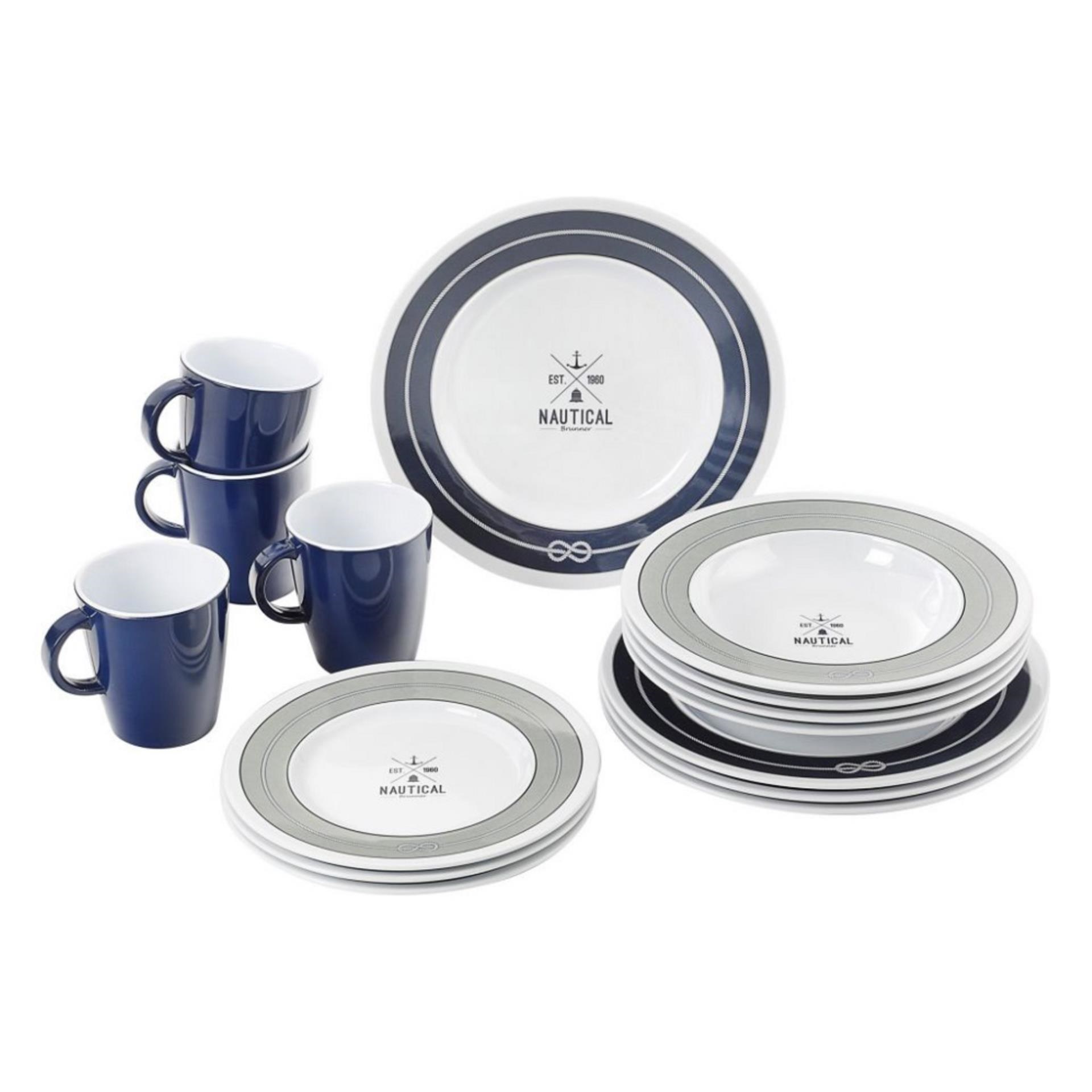 Brunner Nautical Geschirrset, 16-tlg. 