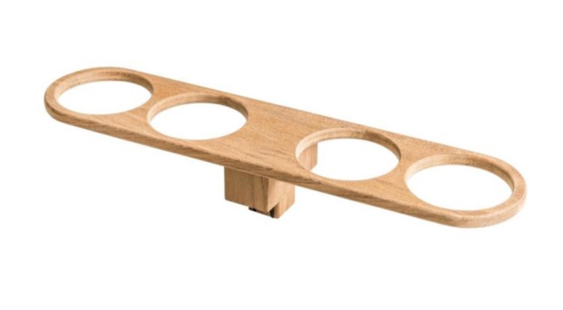 ARC Marine ARC Teak Glashalter Tischhalterung, 4 Gläser