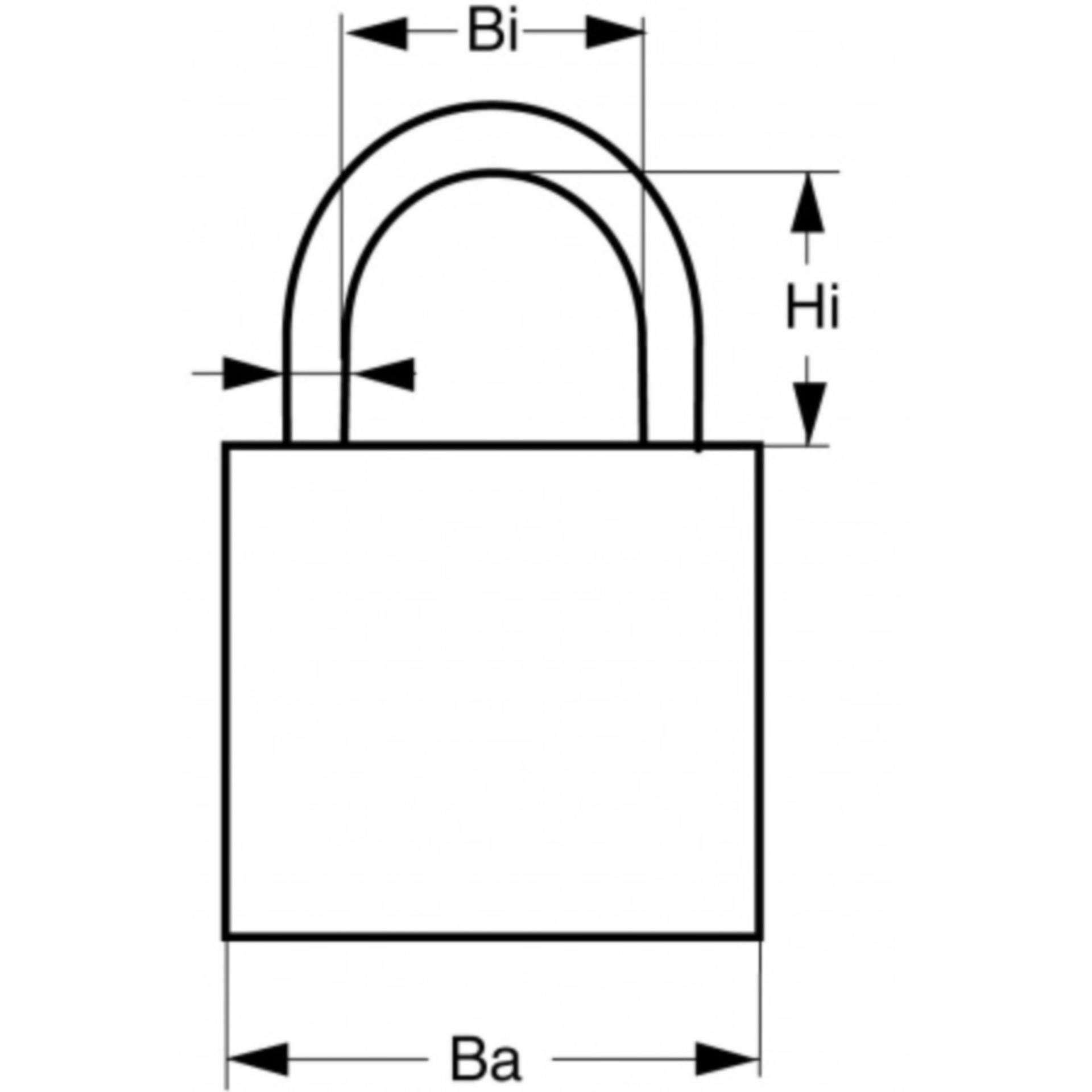 Abus Vorhängeschloss ABUS gummiert, 46,5 x 25 mm Abus Vorhängeschloss ABUS gummiert, 46,5 x 25 mm