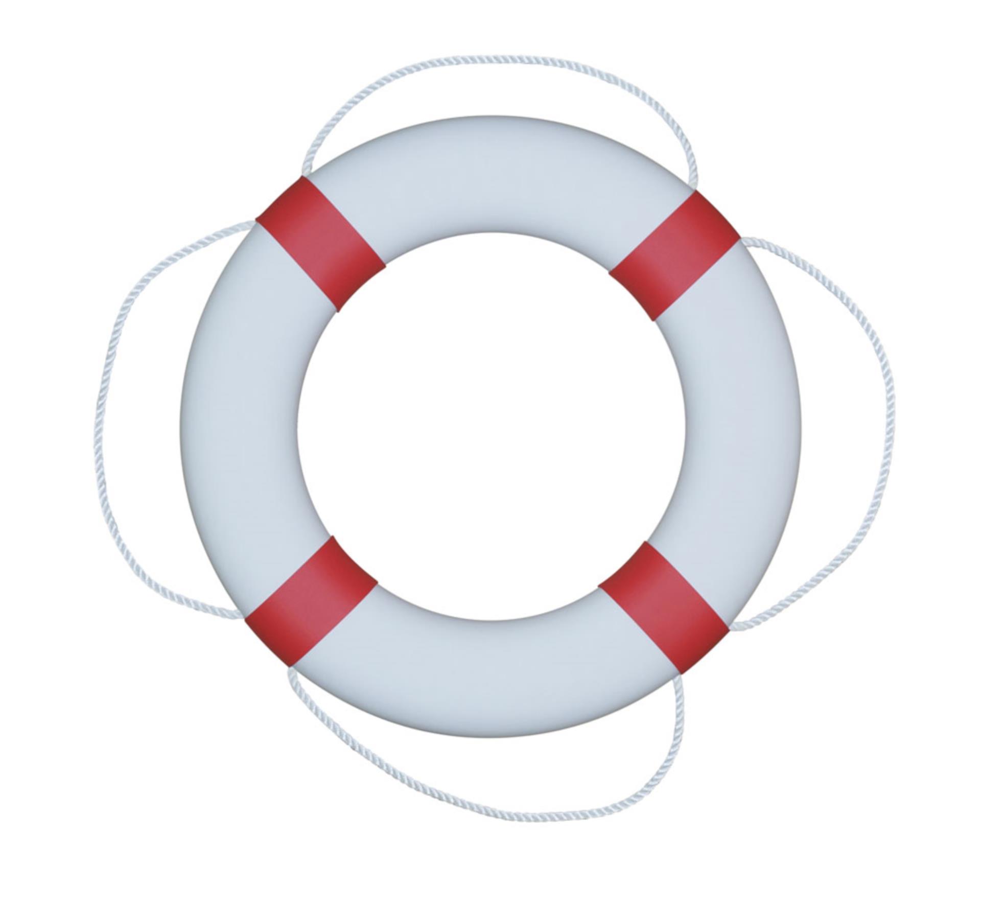 Gotthardt Rettungsring FP380 Weiß mit roten Mannschetten