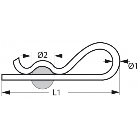 Lindemann Federstecker Edelstahl, 2,0 mmØ x 48 mm Lindemann Federstecker Edelstahl, 2,0 mmØ x 48 mm