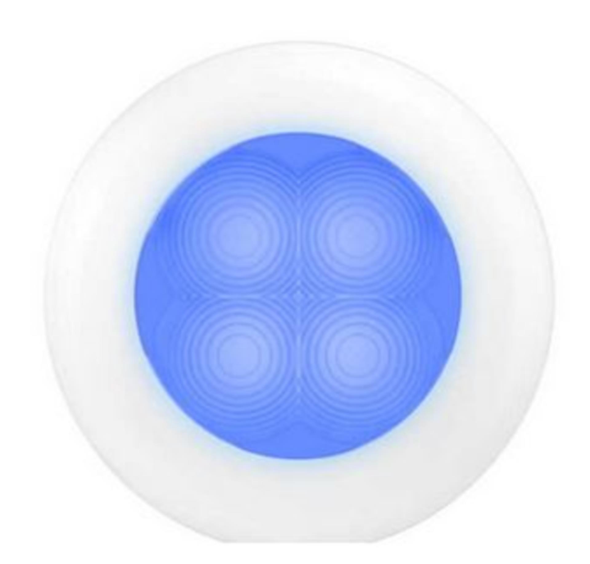 Hella Marine Blaue LED Marine Leuchten, weißer Ring