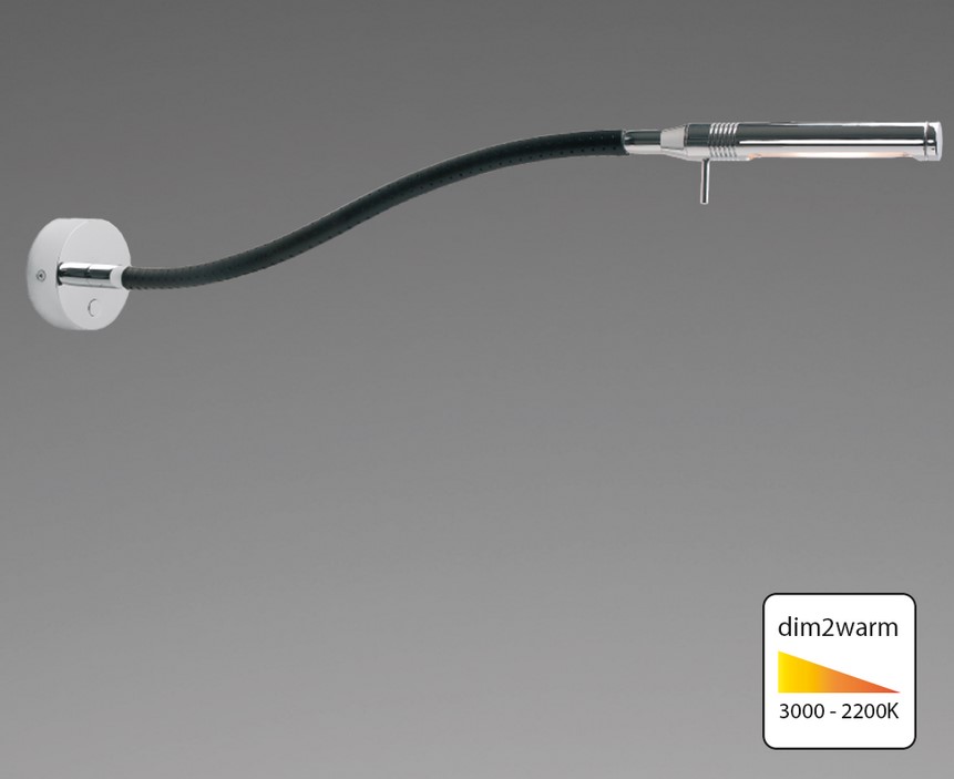 Prebit Leseleuchte FLEX07-1 mit Warmton-Dimmung d2w 300mm schwarz