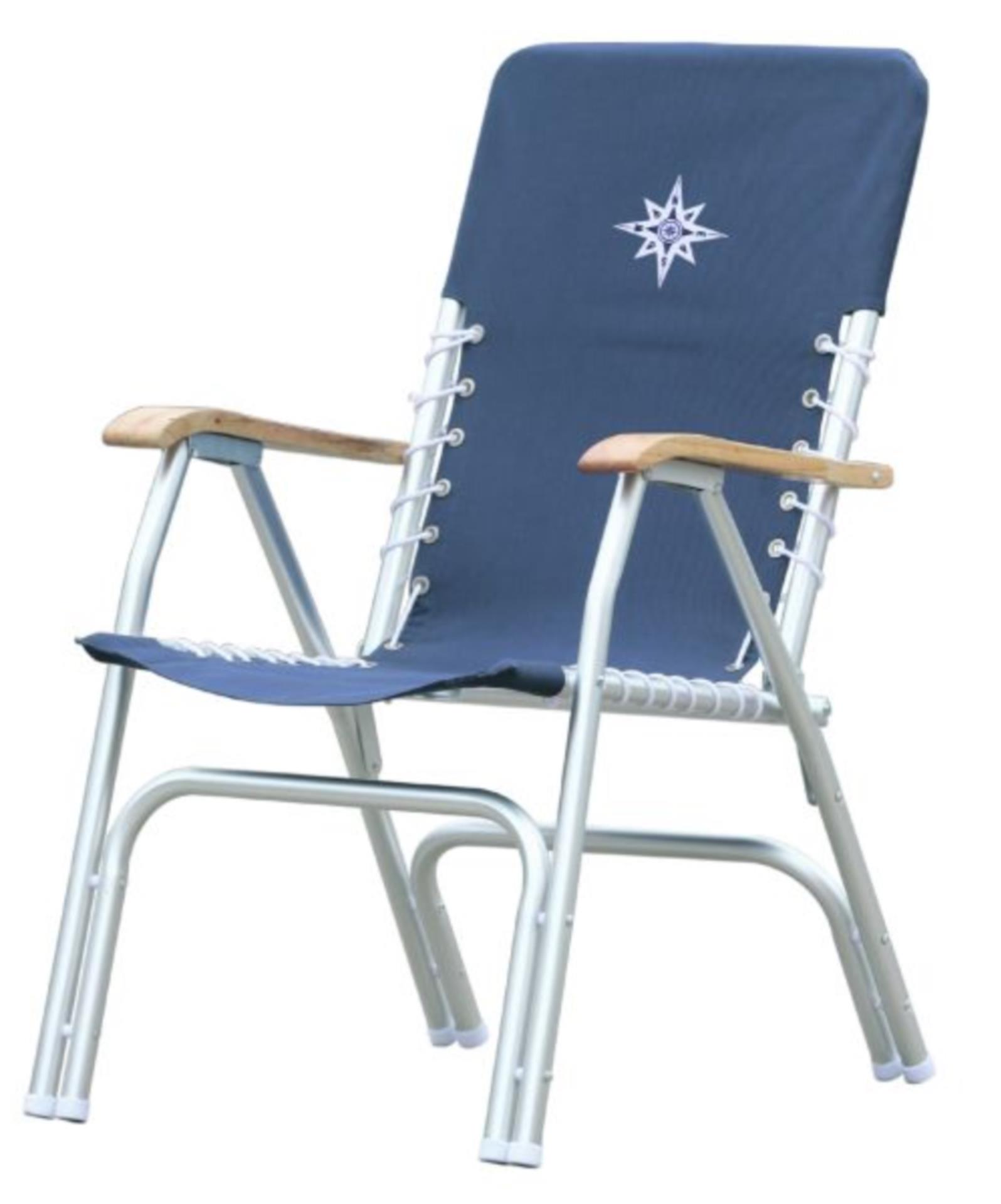 Osculati Decksstuhl mit hoher Lehne