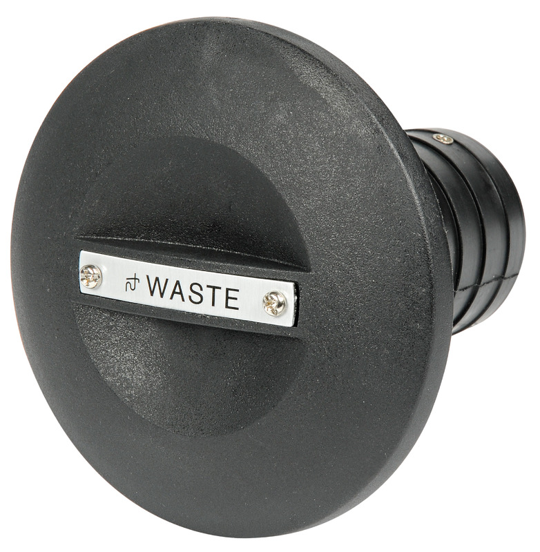 Osculati Einfüllstutzen aus schwarzem Nylon, Waste 38 mmØ