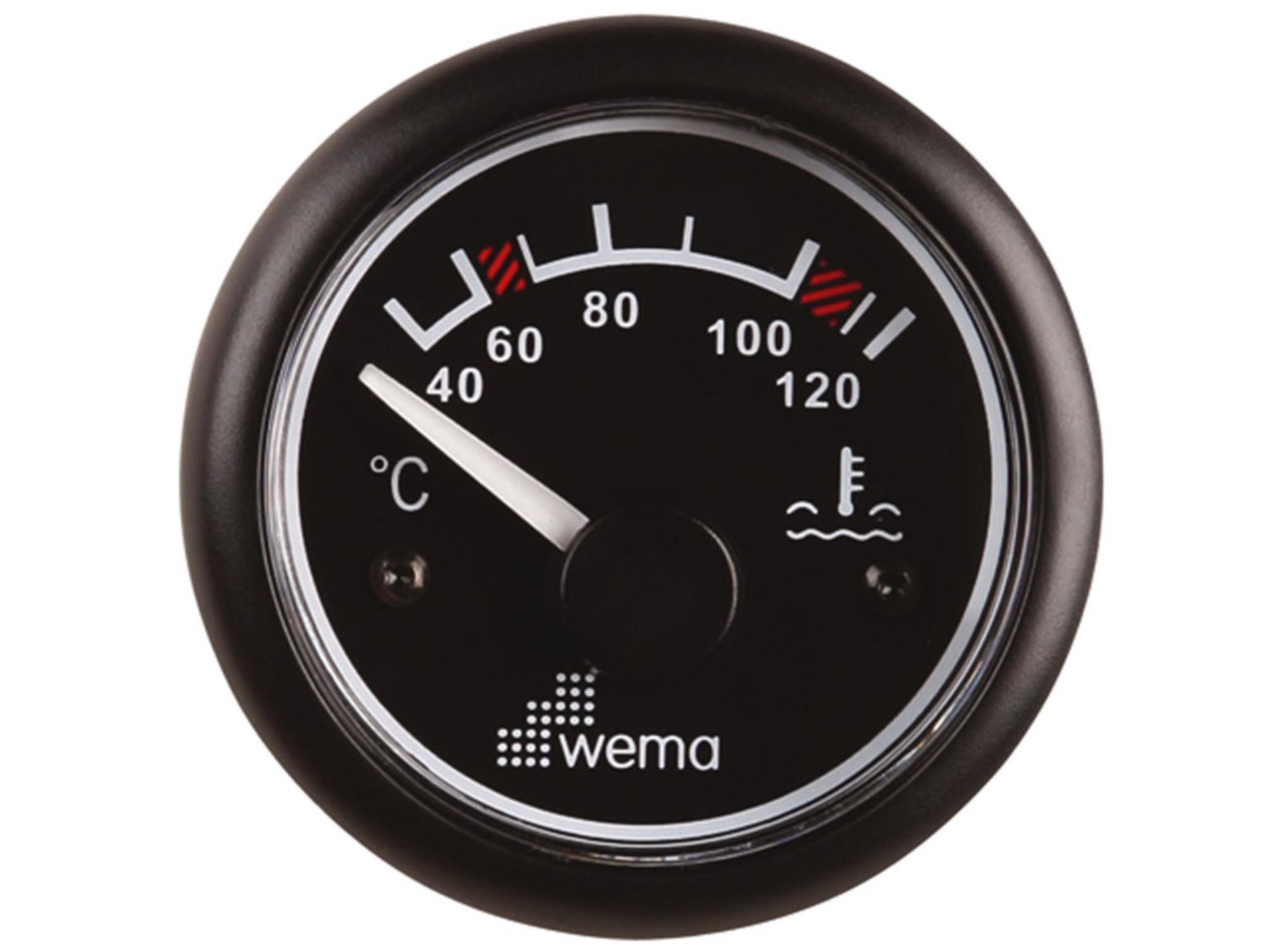 Wema Anzeige für Wasser-Temperatur, schwarz