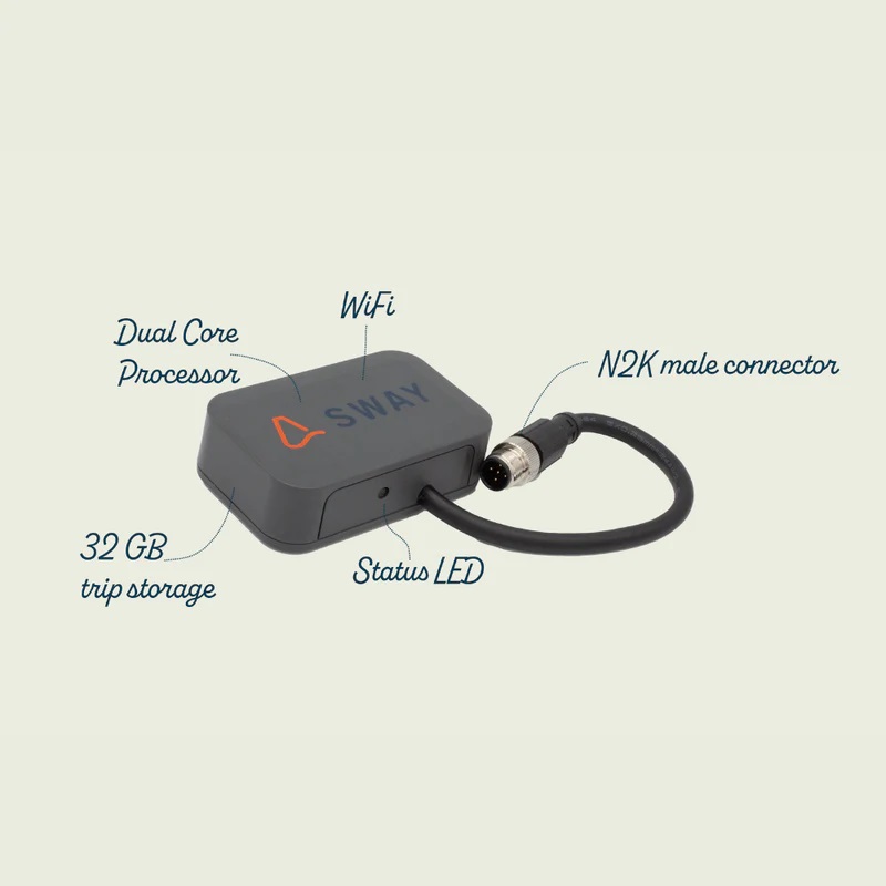 Sway Sailing SWAY Breeze NMEA2000 Logger, Logbuch & WiFi Sender für Bootsdaten