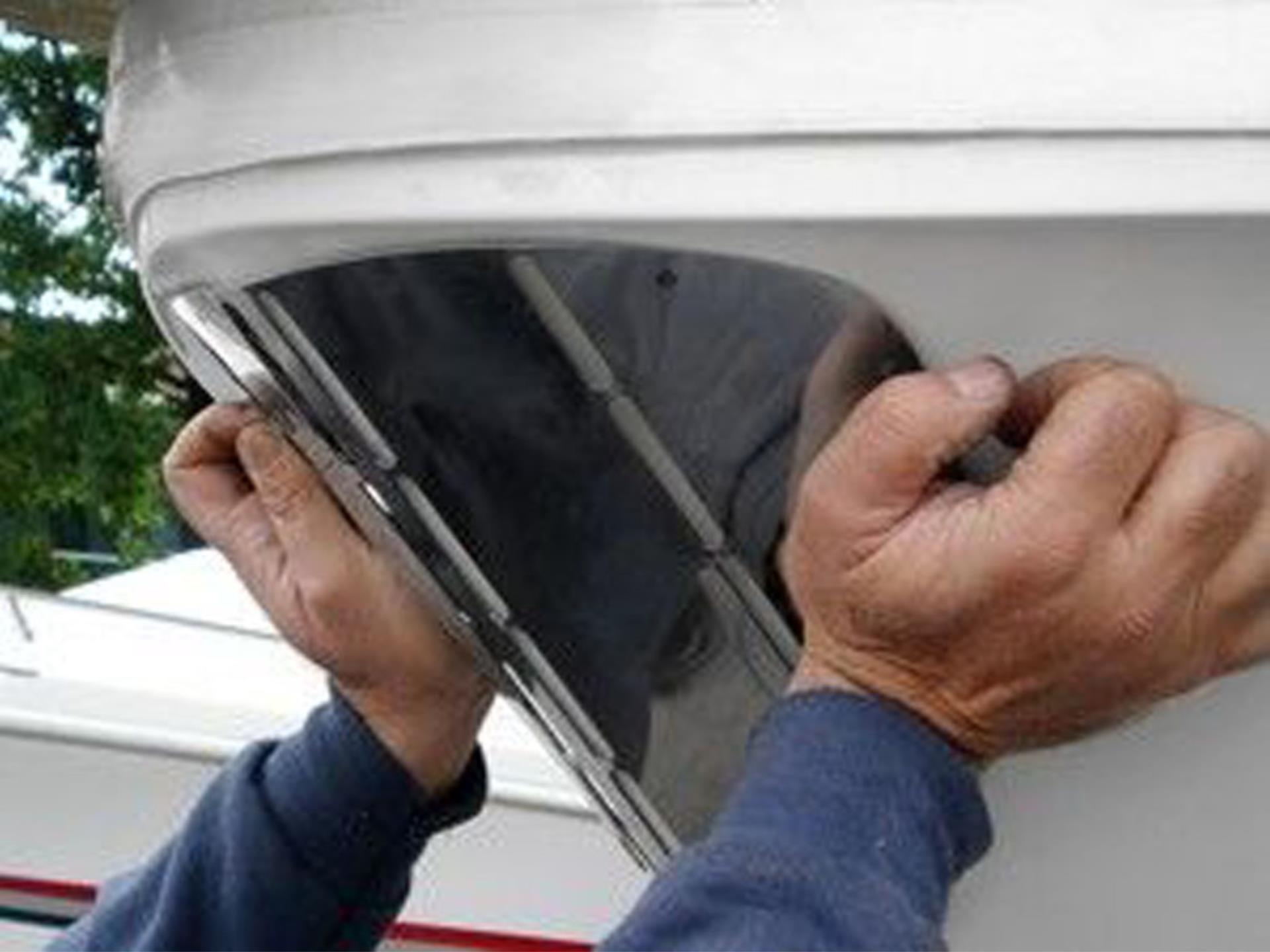 Allpa Edelstahl Bugschutzplatte, elipsförmig