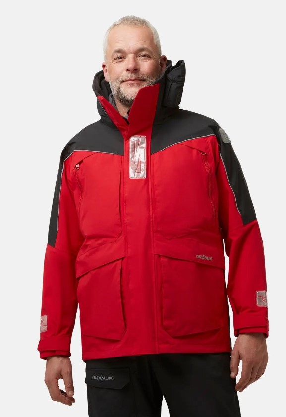 Crazy4Sailing C4S Stavanger II, Jacke, rot/carbon, L