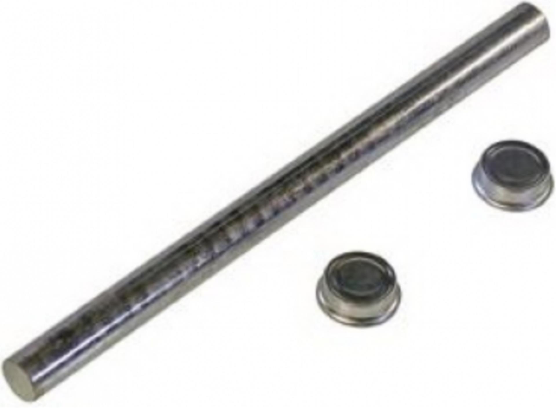 Stahlwelle ca. 159 mm x 13,0 mmØ mit Hutkappen