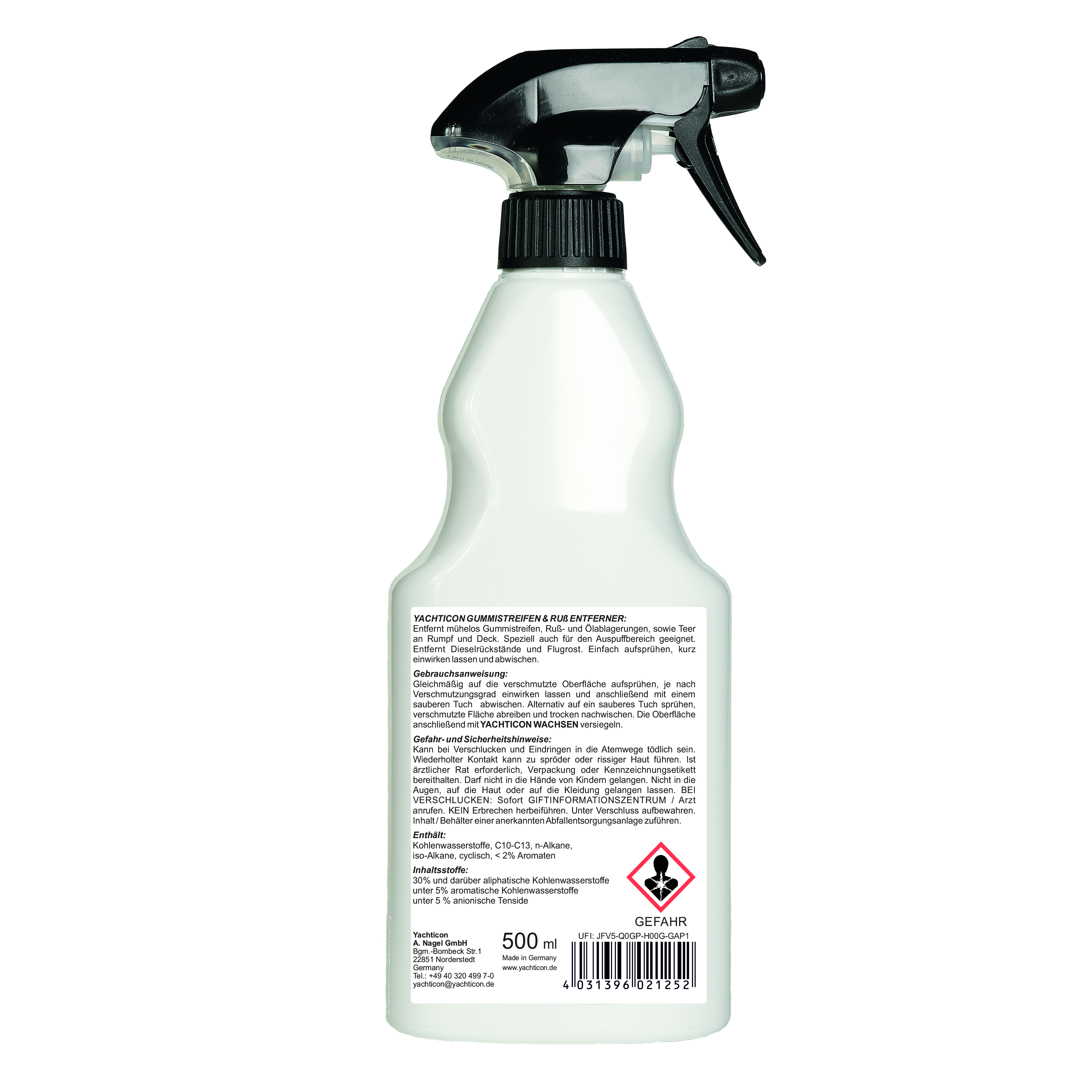 Yachticon Gummistreifen- & Rußentferner, 500 ml