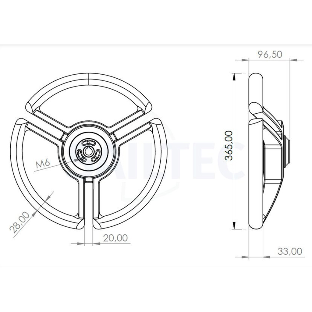 Carbonautica Power Wheel Lenkrad aus GFK weiss, 365mm Ø Carbonautica Power Wheel Lenkrad aus GFK weiss, 365mm Ø