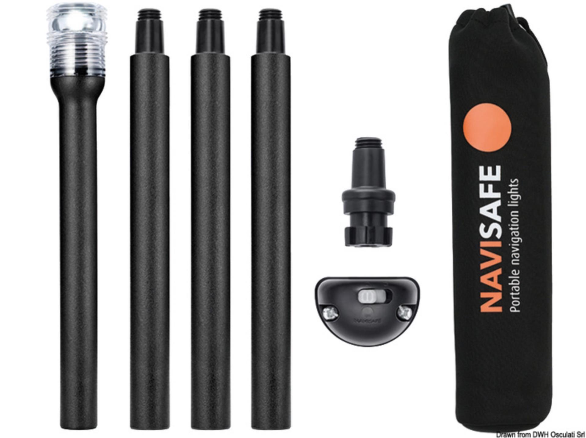 NAVISAFE Komplettset: Halterung + Lampenschaft + Rundumlicht