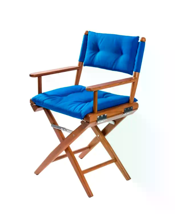 ARC Marine Regiestuhl I Deluxe kobalt Auflage geölt Edelstahlbeschläge ARC Marine Regiestuhl I Deluxe kobalt Auflage geölt Edelstahlbeschläge