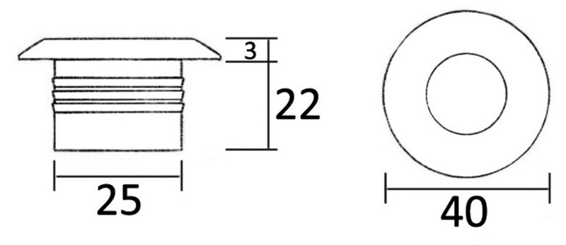 Osculati LED-Mikrodeckenleuchte 1 x 1 W, HD weiß