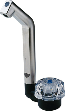 Reimo Wasserhahn mit Schalter, chrom / schwarz