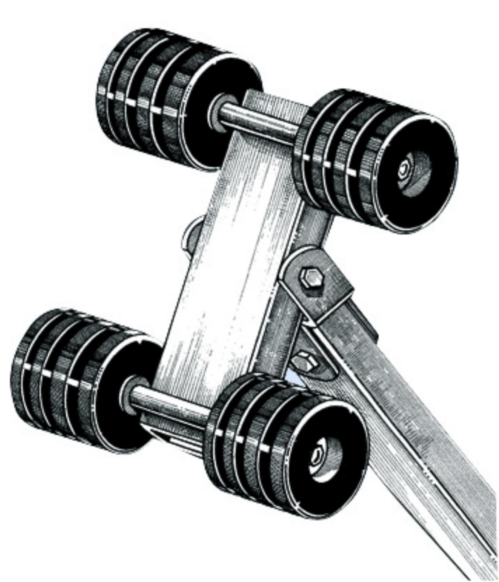 Osculati Seitenstützrollen Doppelt, 40 mm Vierkantrohr