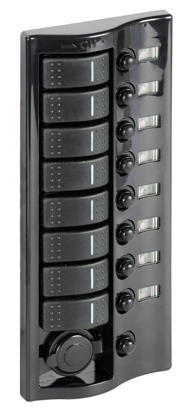 Osculati Schaltpanel 8er Elegance, Graphite