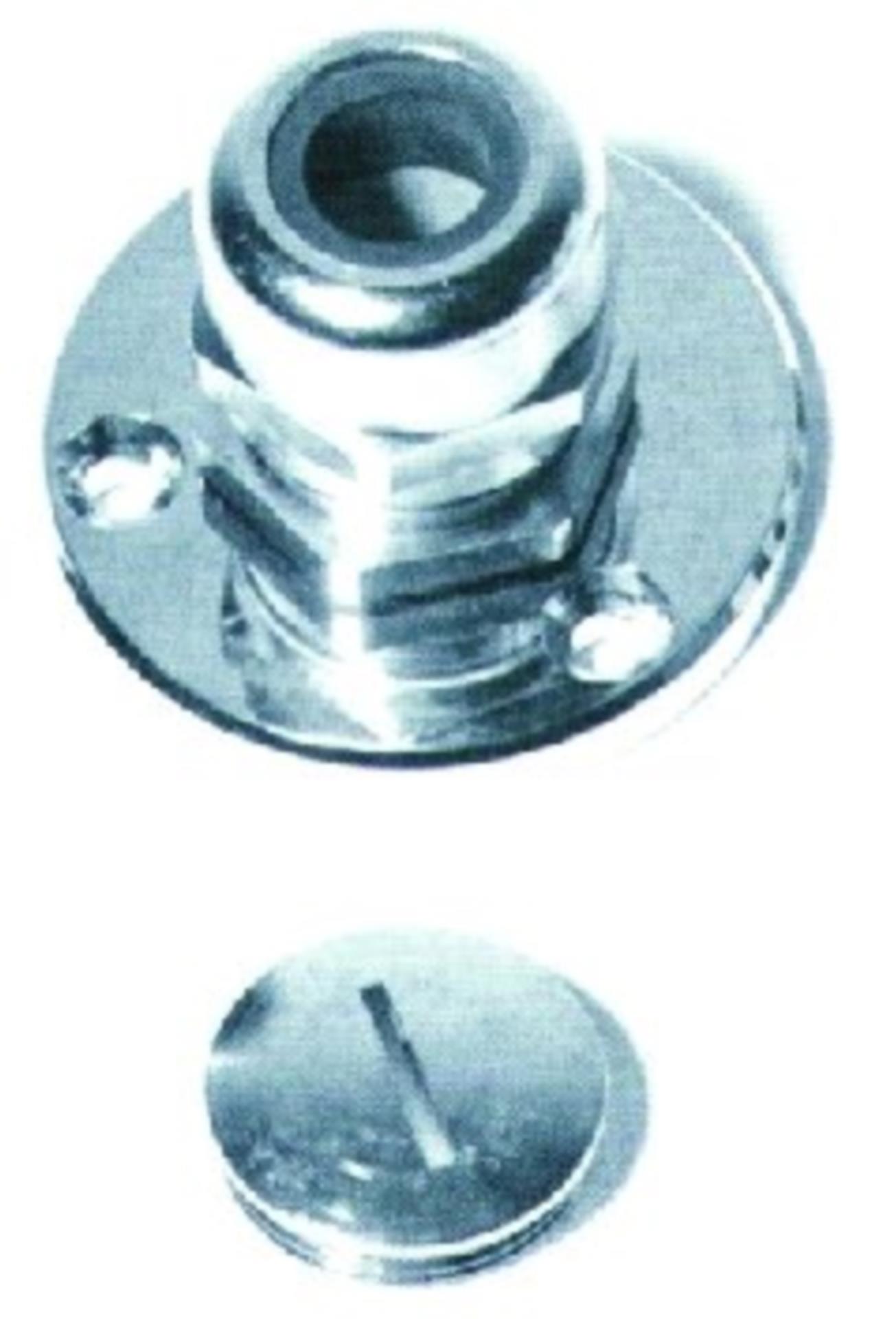 Kabeldurchführung Edelstahl mit Deckel für Kabel 7-15 mmØ  (19/50 mmØ)