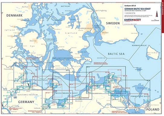 Kartenwerft Seekarten Box S, Seekarten Ostsee