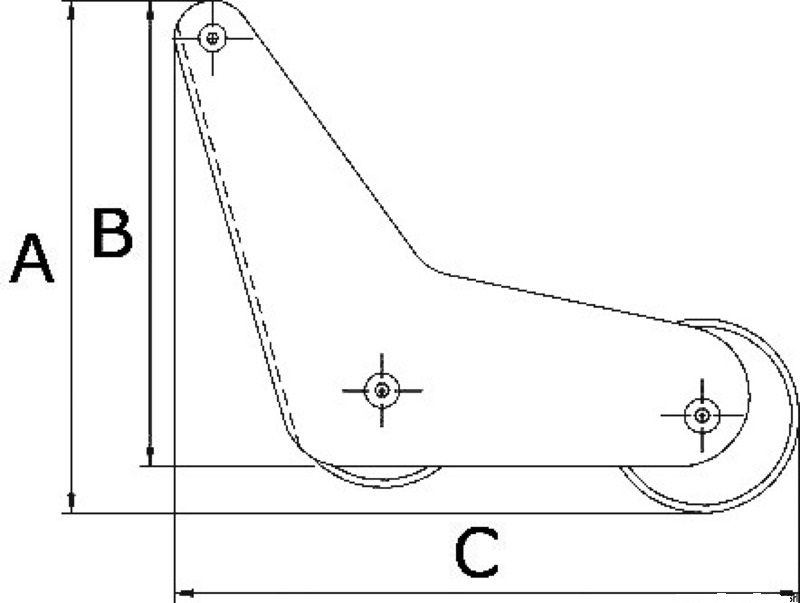 Osculati Bugrolle mit Wippe, universal für Anker 11 / 20 kg