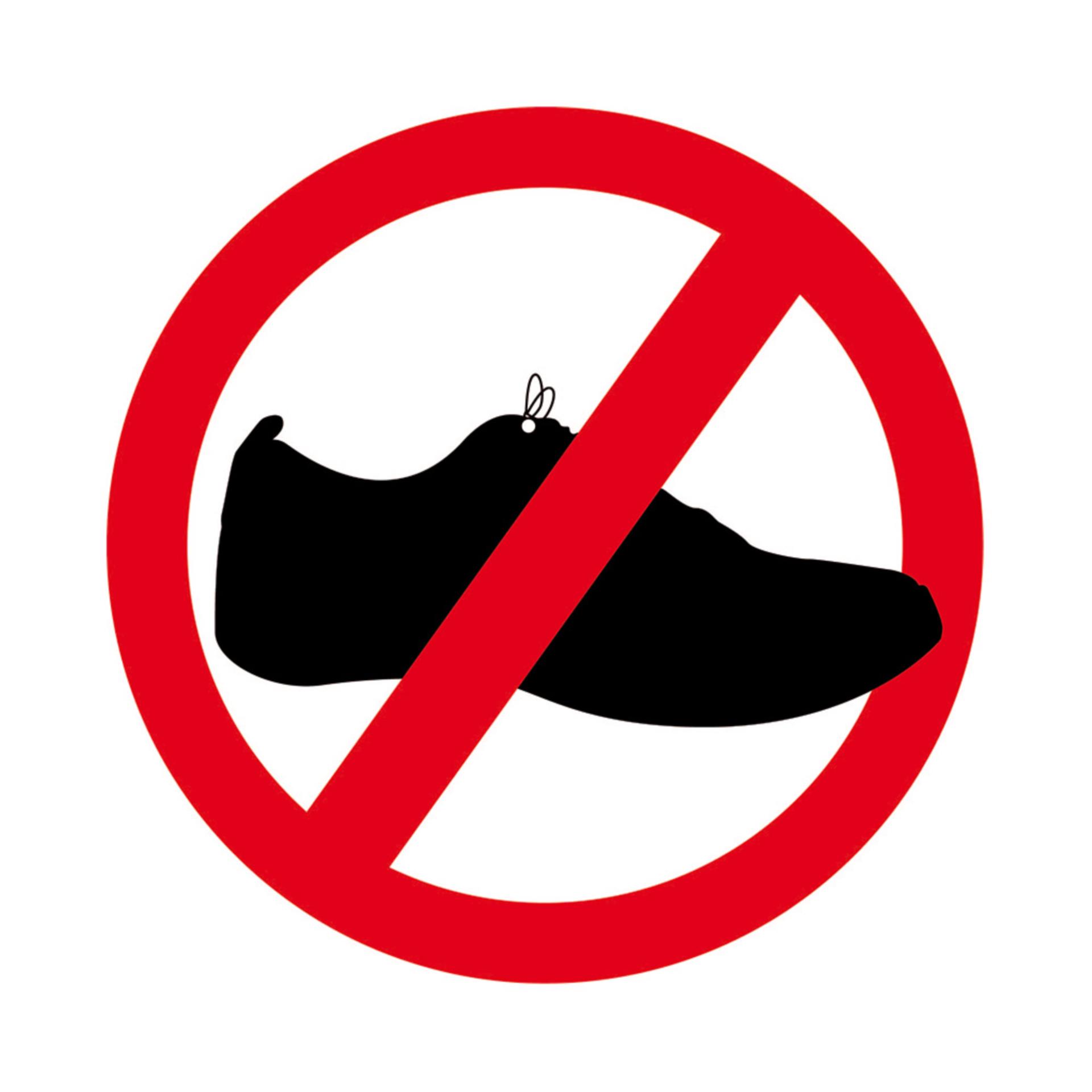 Navyline Aufkleber,"Schuhe verboten", 140mm Ø