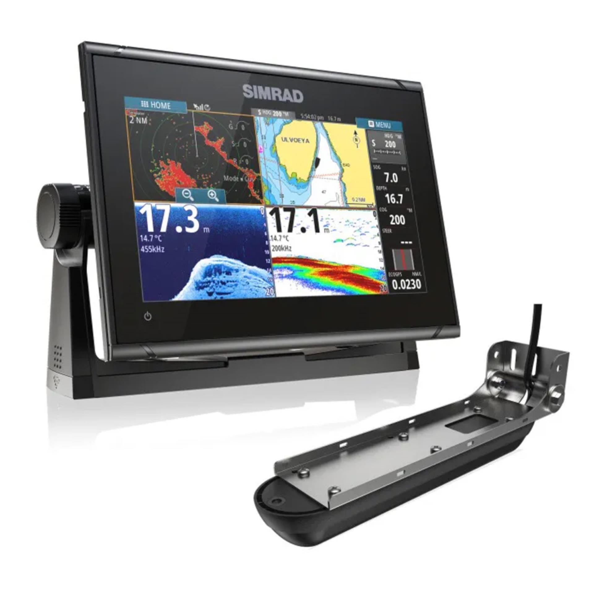 Simrad Go 9 mit Active Imaging Heckgeber
