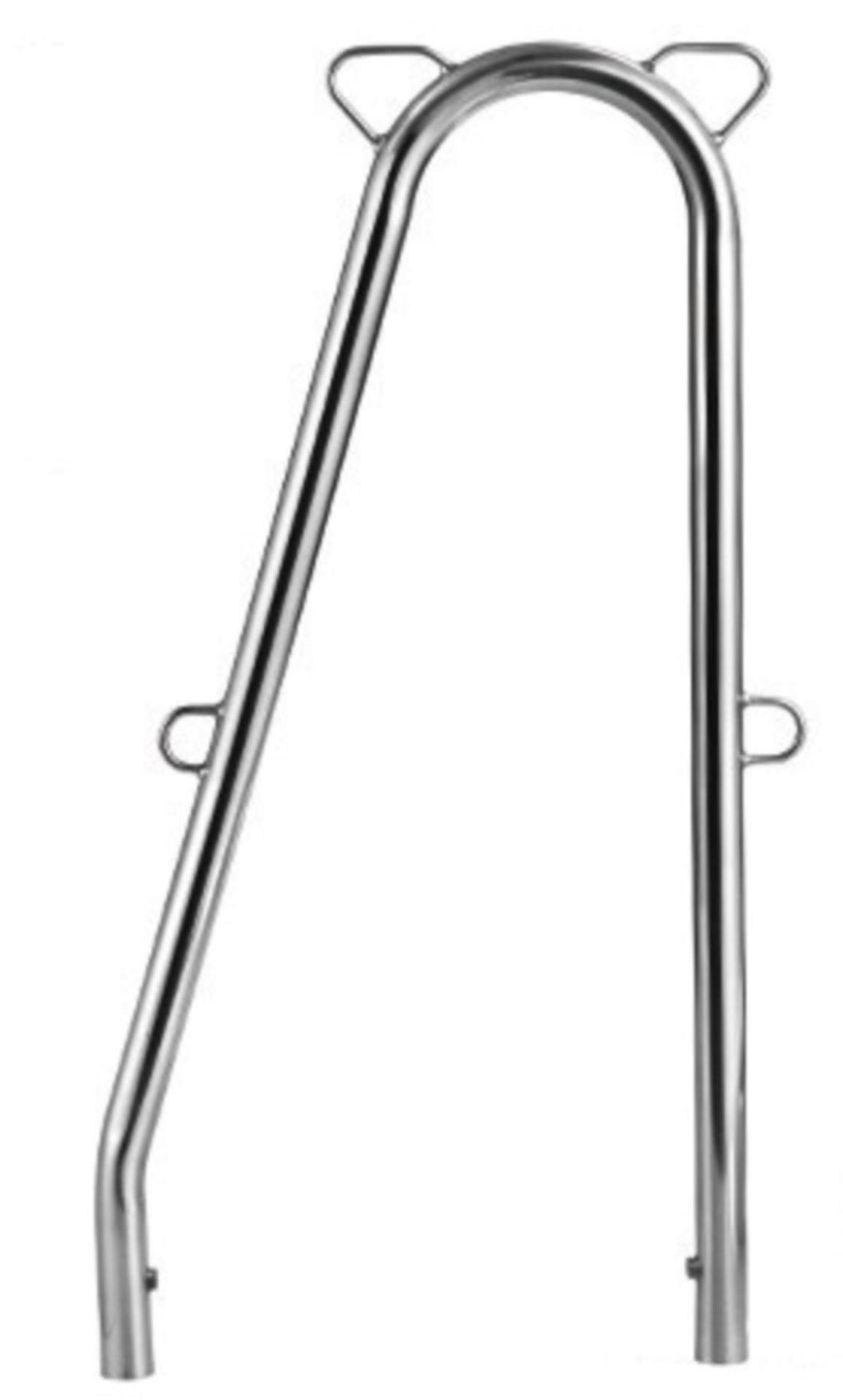 Osculati Relingsstütze 617 mm, Doppelstütze 25 mmØ ohne Querstange
