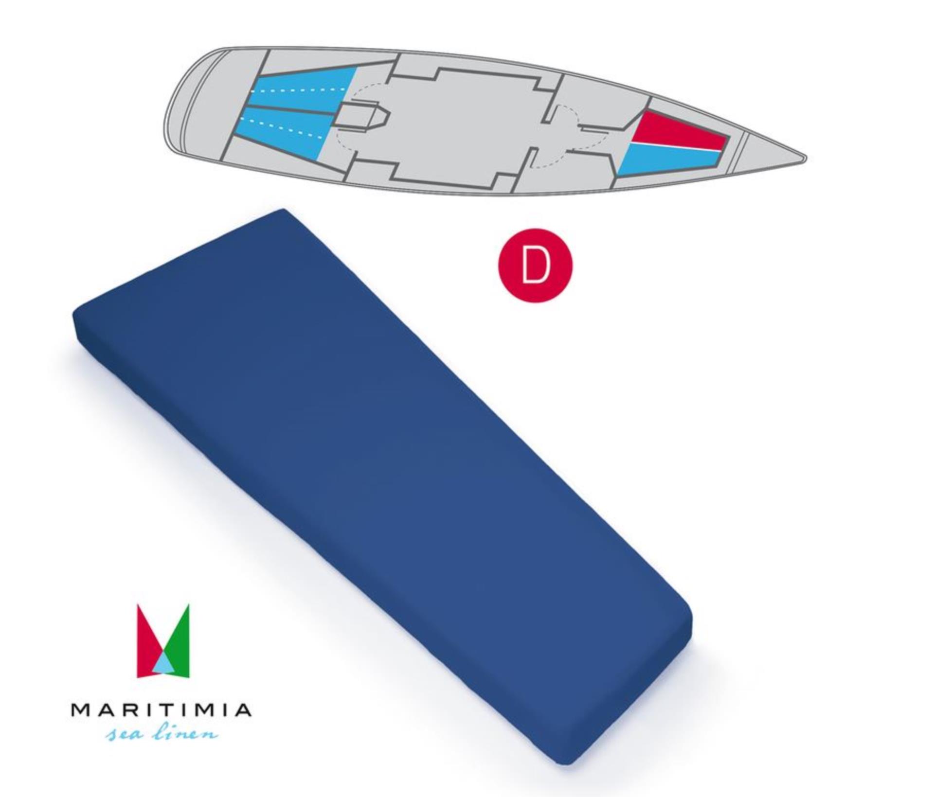 Maritima Spannbettlaken links 100 x 200 x 40 cm, marineblau