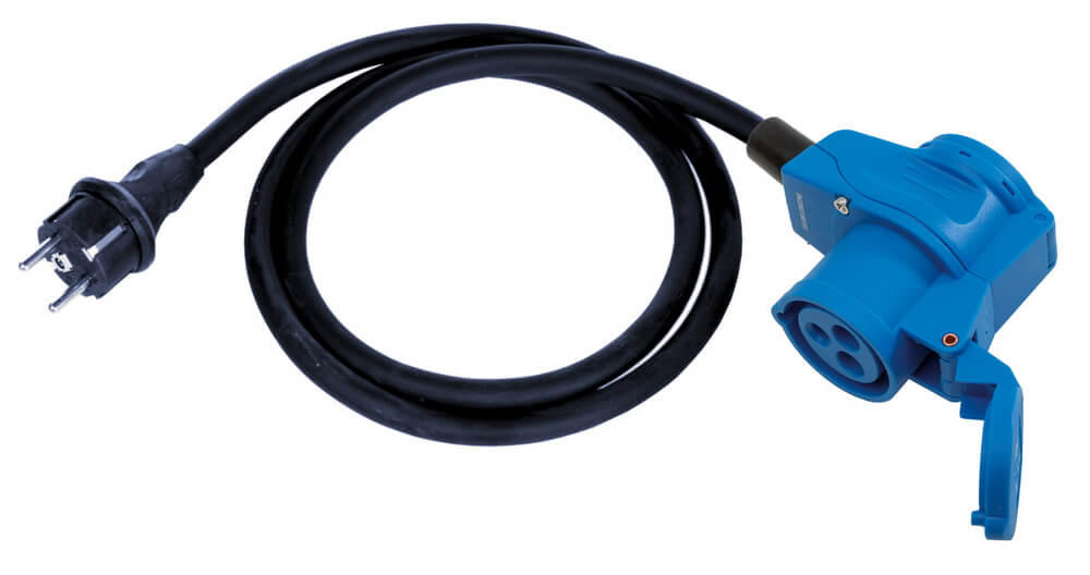 CEE Norm CEE-Adapterleitung - Schuko Stecker auf CEE Winkelkupplung