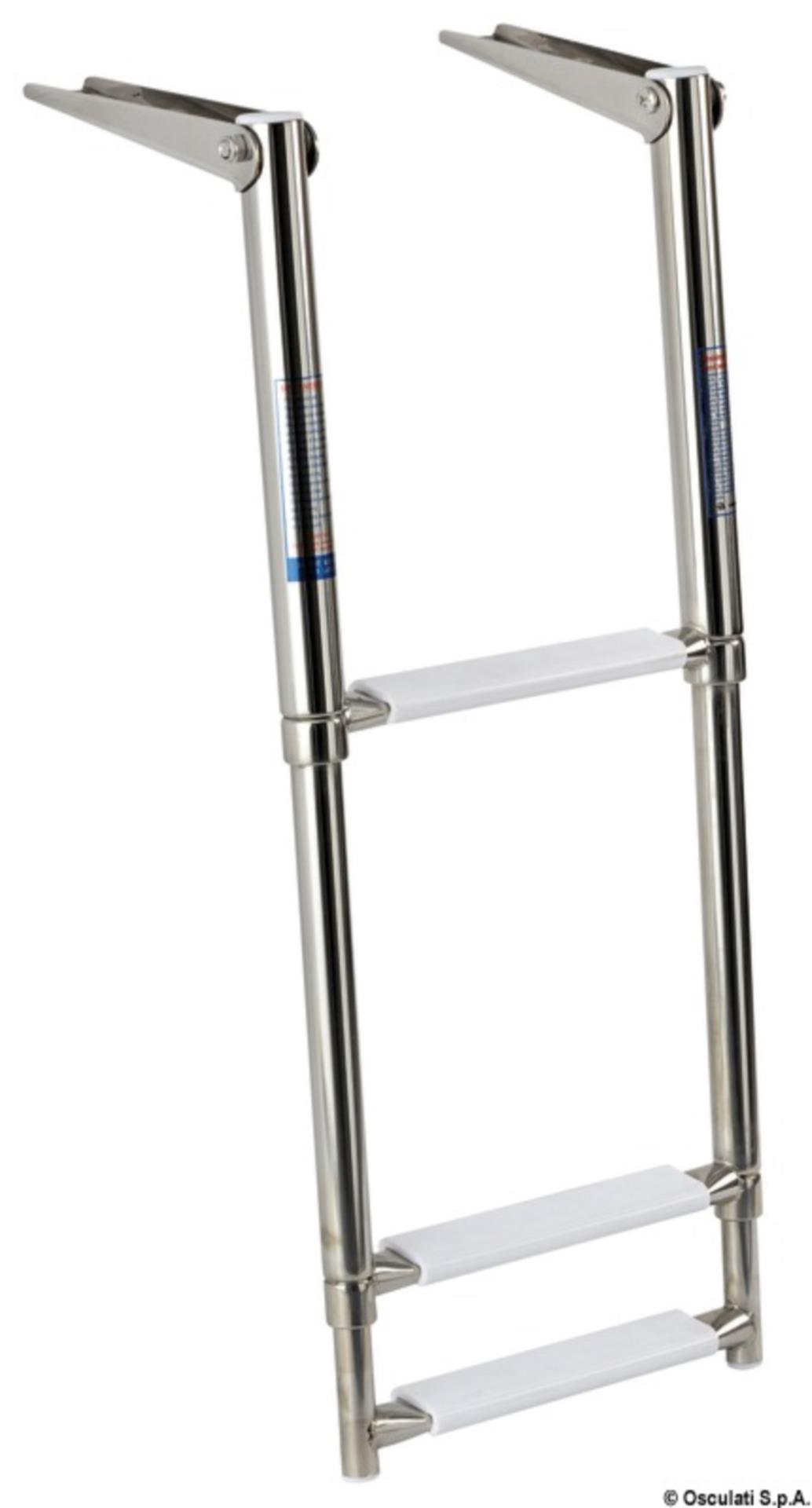 Osculati Edelstahl Badeleiter 3-Stufen, 889 / 210 mm