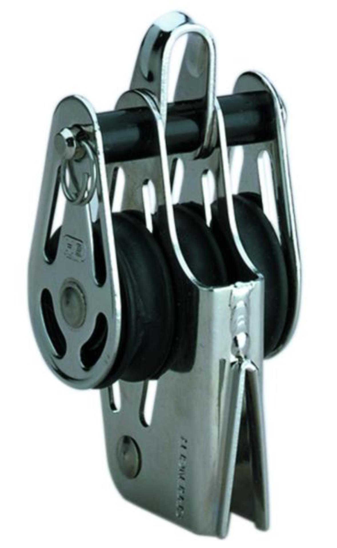 Sprenger V-Klemmenblock Gleitlager 6 mm - 3 Rollen, Bügel, Hundsfott