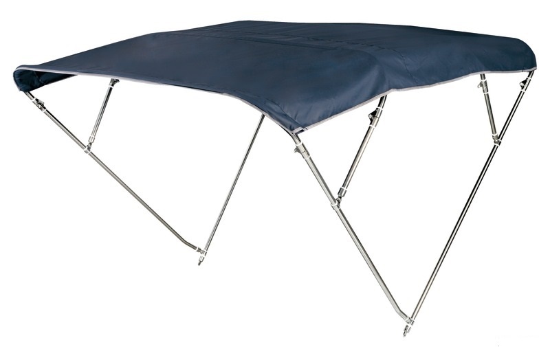 Osculati Bimini 4-Rod Edelstahl blau, 260 - 270 cm