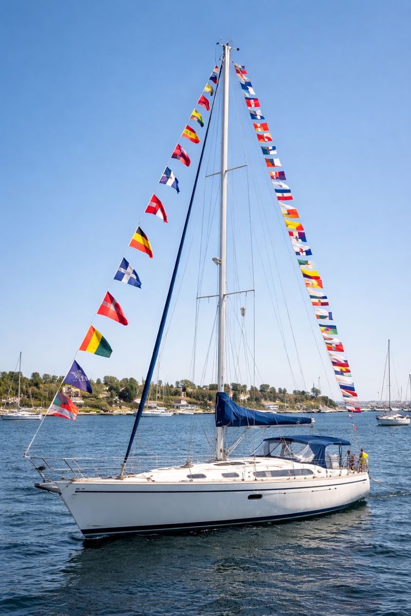 Plastimo Wimpelkette (Internationale Flaggen) 12 Meter, 18 x 36 cm Wimpel