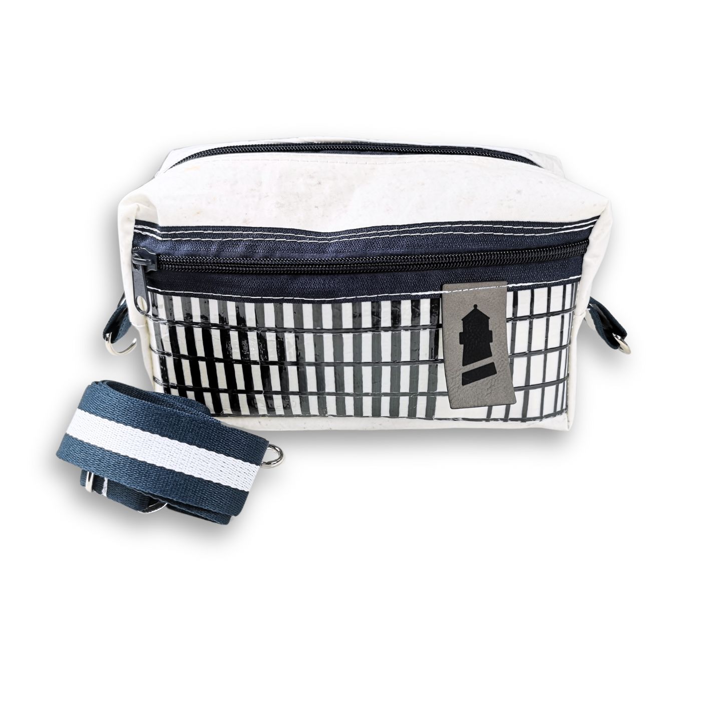 Nautischer Verlag NV Segeltasche Utö weiß, farbiger Gurt